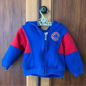 Chicago Cubs Genuine Merchandise Kids Blue and Red Hooded Zip-up Jacket 18M